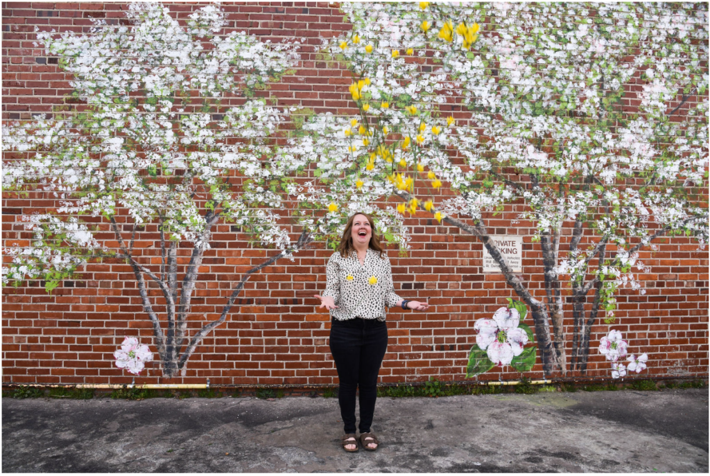 Colorful public mural located in Downtown Scottsboro, Alabama