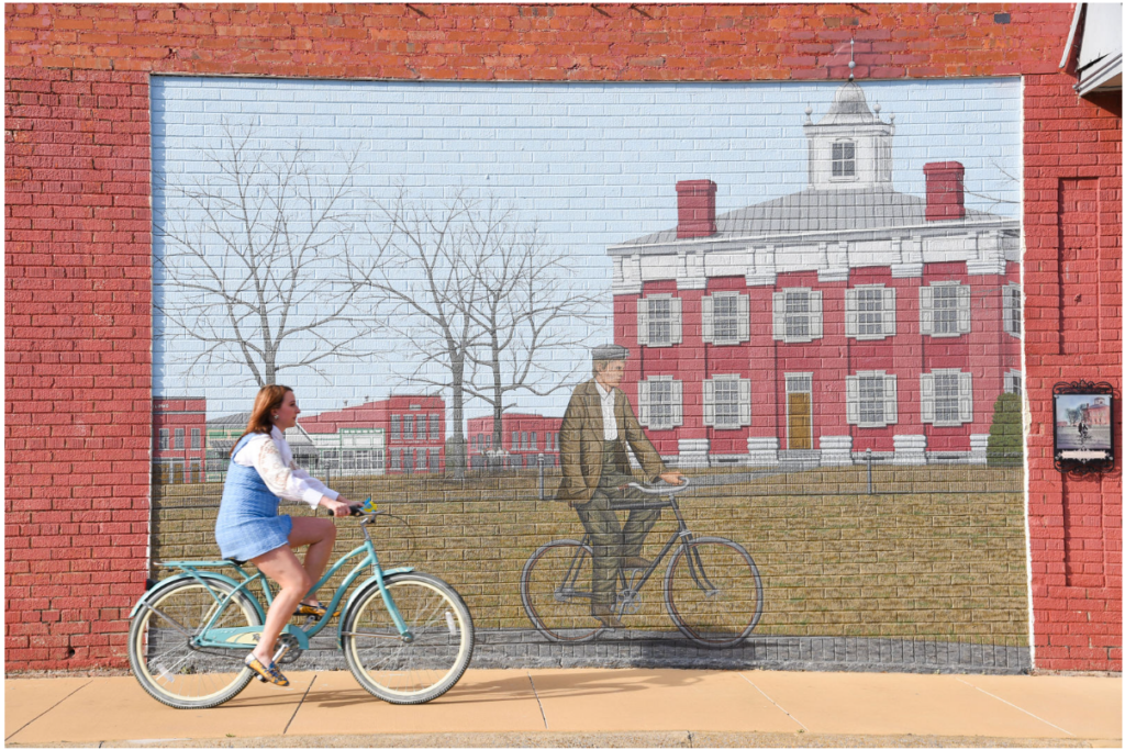 Colorful public mural located in Downtown Scottsboro, Alabama